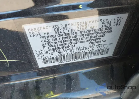 2023 Nissan Sentra Sv Xtronic Cvt from USA, damaged, VIN 3N1AB8CV6PY324853